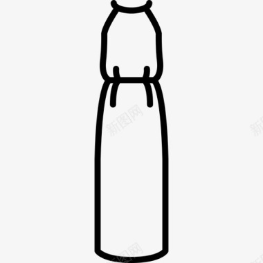 长袖连衣裙时尚漂亮的衣服图标图标