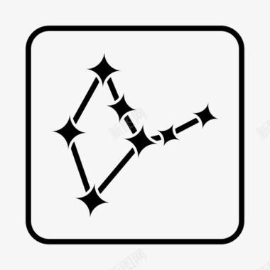 处女座星座太空物体图标图标