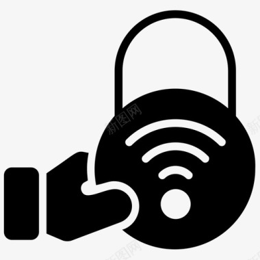 wifi锁应用程序安全互联网安全图标图标