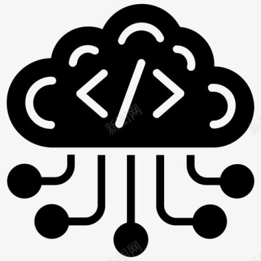 编码云编码云计算编程云计算服务图标图标
