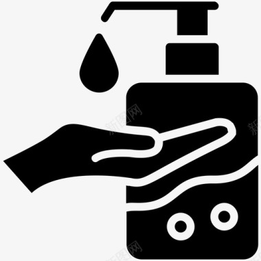 液体肥皂洗手液肥皂泡沫图标图标