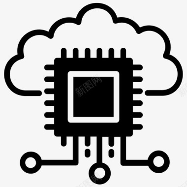 数字77数字云云计算云技术图标图标