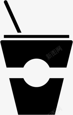 吸管饮料杯吸管图标图标