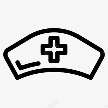 护士帽帽子医疗用品概述图标图标