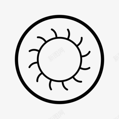 太阳圆圈阳光图标图标