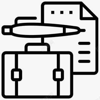商业案例文件包办公包图标图标