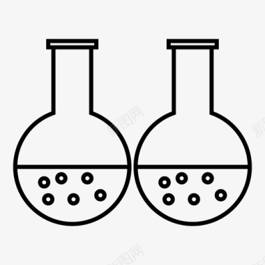 学校实验化学烧瓶佛罗伦萨烧瓶图标图标