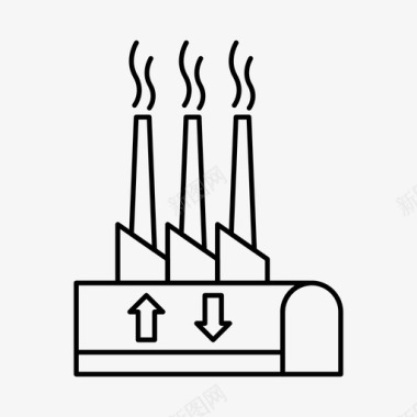 图标工厂地热能工厂工业图标图标