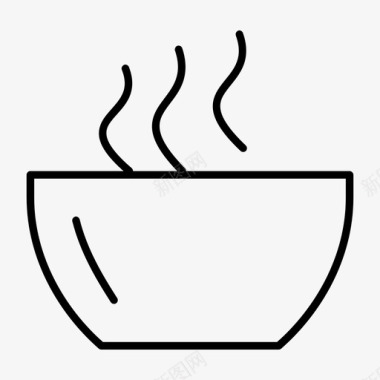 汤汤碗汤匙图标图标