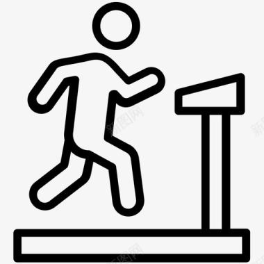 健身工具跑步机有氧运动健身工具图标图标