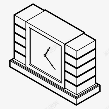 分钟台钟装饰小时图标图标