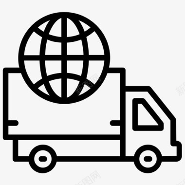 黄金分割线全球物流全球配送国际配送图标图标