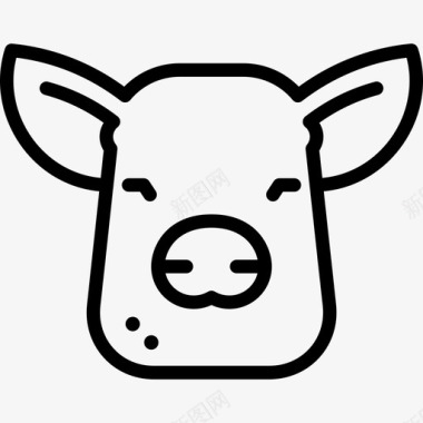 猪农场里直系的图标图标