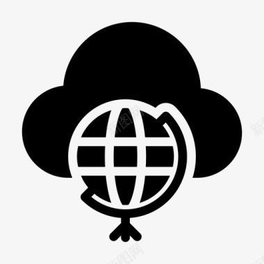 服务赢世界全局云地球图标图标