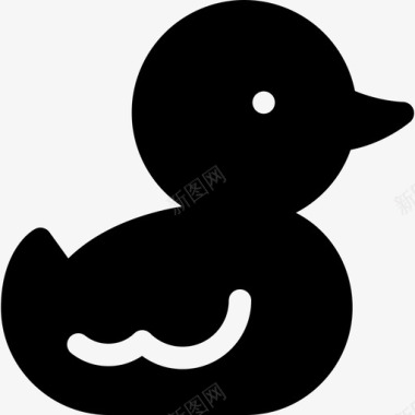 橡胶鸭动物婴儿玩具图标图标