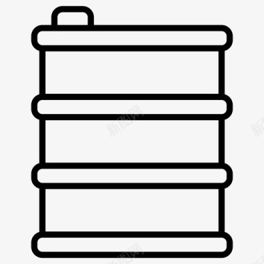 矢量的油桶桶容器燃料图标图标