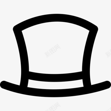 帽子时髦复古直线型图标图标