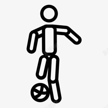 运动小人图标矢量素材足球足球运动员图标图标