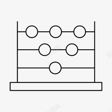 算盘模型算盘数学图标图标