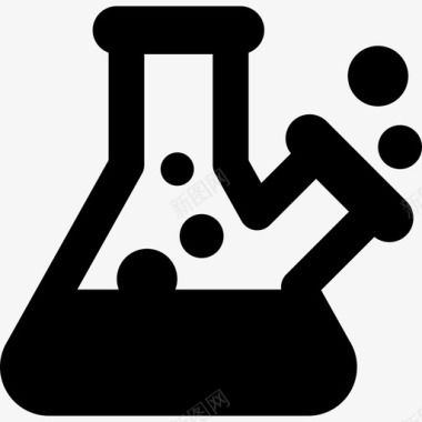 烧瓶教育化学实验室图标图标