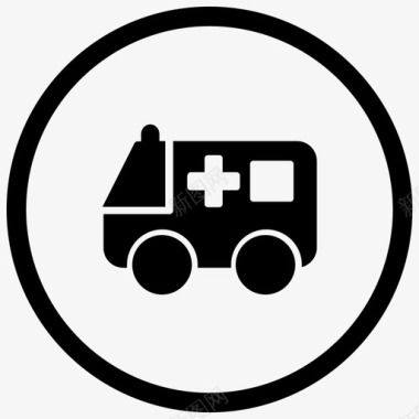 救护车救护车急救车医院卡车图标图标