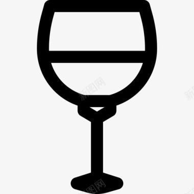 蒙特拉谢玻璃食品线性葡萄酒厂元素图标图标