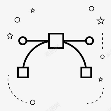 锚贝塞尔点图标图标