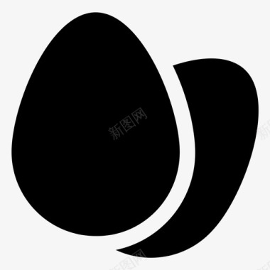 鸡蛋早餐蛋壳图标图标