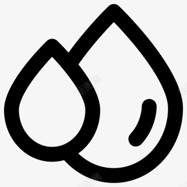 水滴自然元素大胆圆润图标图标