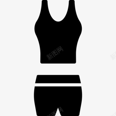 女性运动服时尚服装偶像图标图标