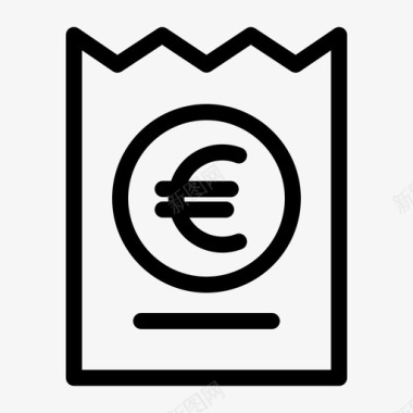 优惠券欧元图标图标
