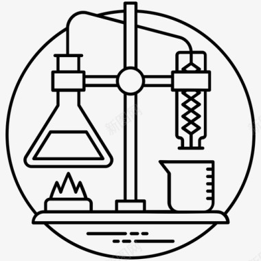 测试瓶化学实验化学反应图标图标