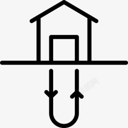 地热能地热能生态线工艺直线图标高清图片