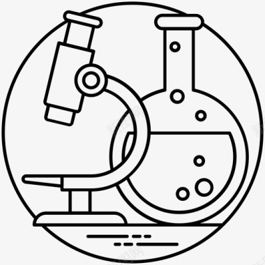铅笔线实验室研究生物学实验临床研究图标图标