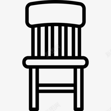 椅子线性家庭元素线性图标图标