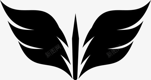 翅膀天使鸟儿的翅膀图标图标