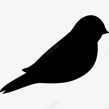 树燕子动物鸟的剪影图标图标