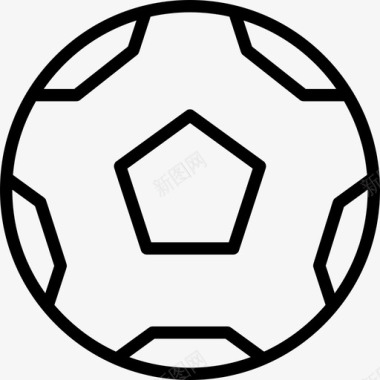 线型足球西班牙传统元素直线型图标图标