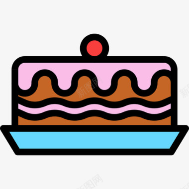 蛋糕蛋糕食物线性圣诞饰品图标图标