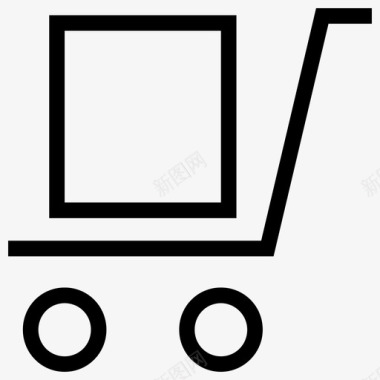 手推车商务和贸易浅圆形图标图标