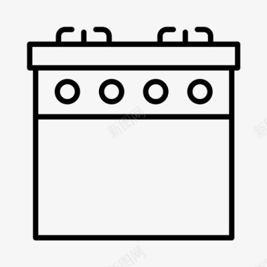 家用拖鞋烤箱电器烹饪图标图标