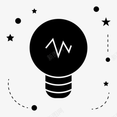 便利能源灯泡想法图标图标