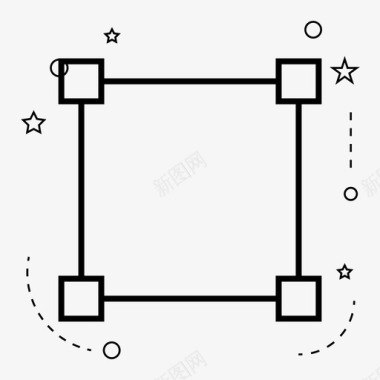 眩光点路径点矩形图标图标