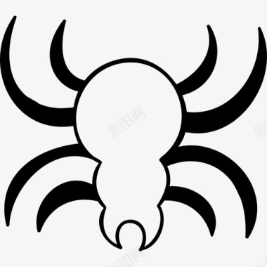 蜘蛛手工万圣节图标黑色图标