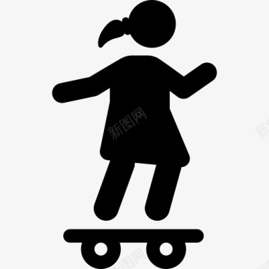 滑板交通儿童节图标图标