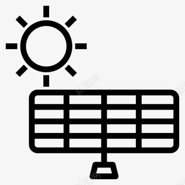 太阳能电池计算机设备图标图标