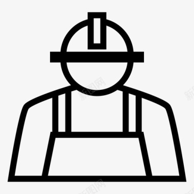 车间工人石匠建筑机械图标图标