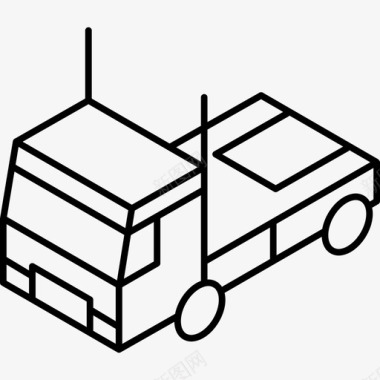 卡车装卡车卡车运输等距运输图标图标