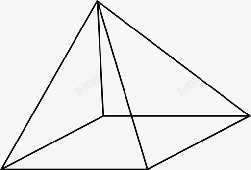 棱锥体几何体图标图标