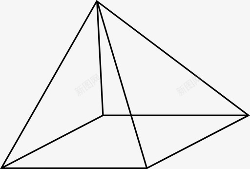 几何数学图标棱锥体几何体图标图标